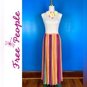 FREE PEOPLE "The In Crowd" Rainbow Maxi, Size 2, EUC